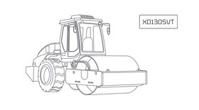 Каток тротуарный двухвальцовый XCMG XD130SVT