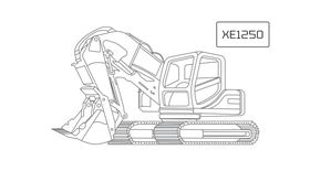 Горный экскаватор XCMG XE1250 (Прямая лопата)